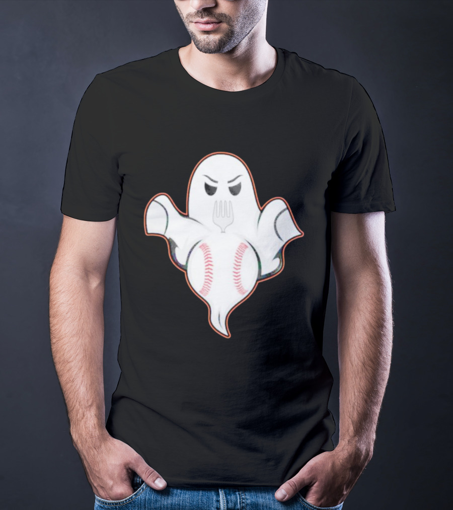 Ghost Forkball Baseball Spirit T-Shirt