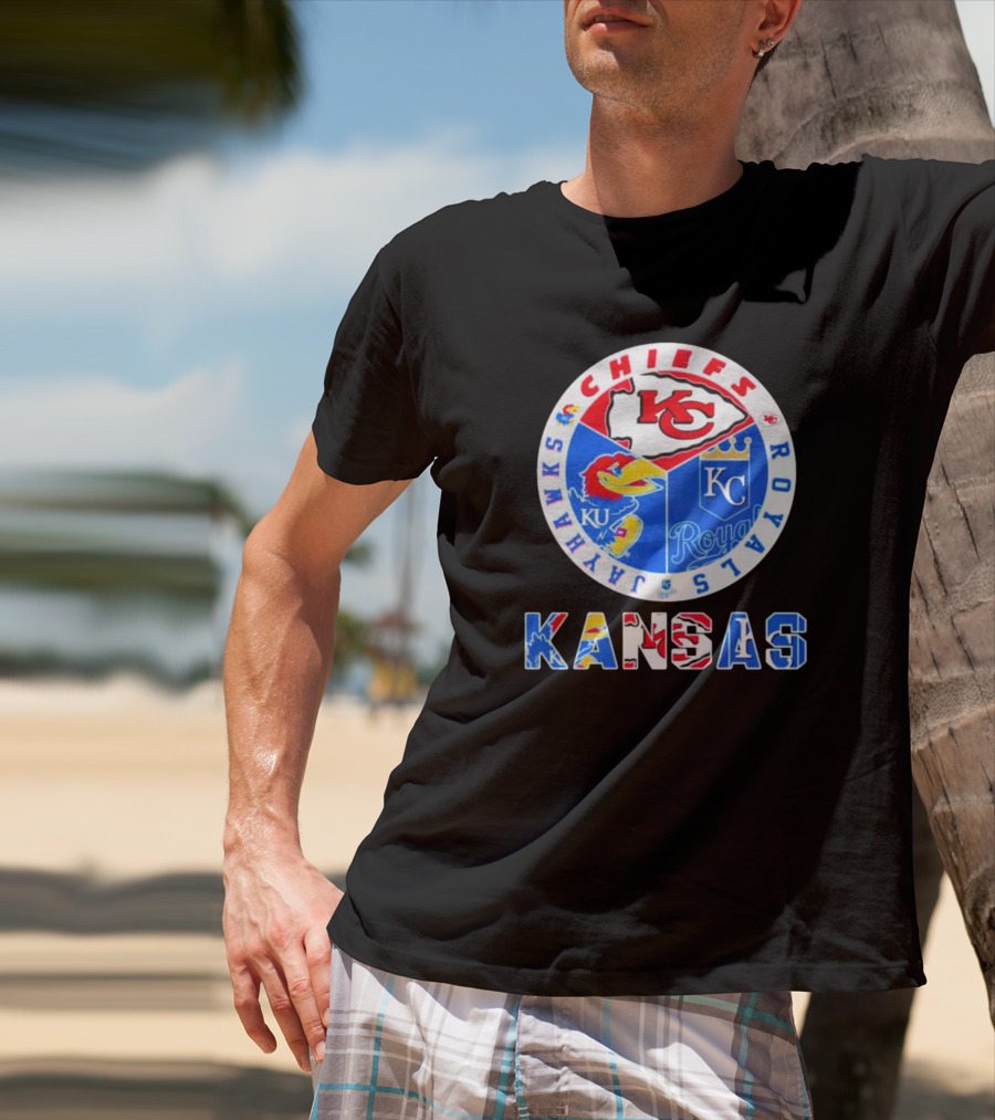 Kansas Jayhawks Chiefs Royals Sports Team T-Shirt