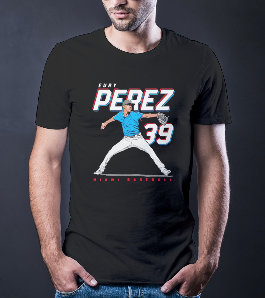 Eury Pérez 39 Miami Baseball Player MVP T-Shirt