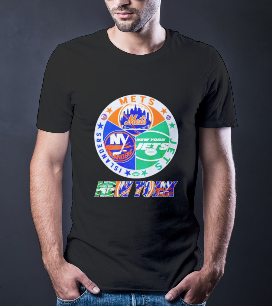 NEW YORK METS ISLANDERS JETS SPORTS TEAM T-Shirt
