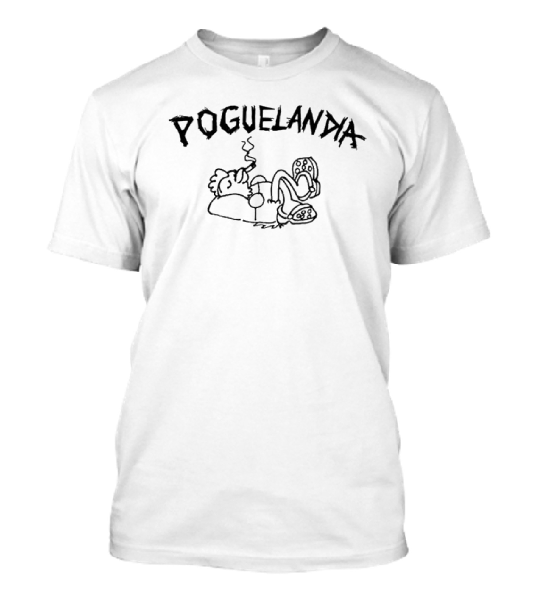 Outer Banks Poguelandia Relaxed Cartoon Smoking Character T-Shirt