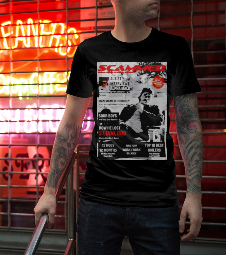 SCAMMED Sour Boys Autist Interviews Alpha Male Magazine Cover T-Shirt