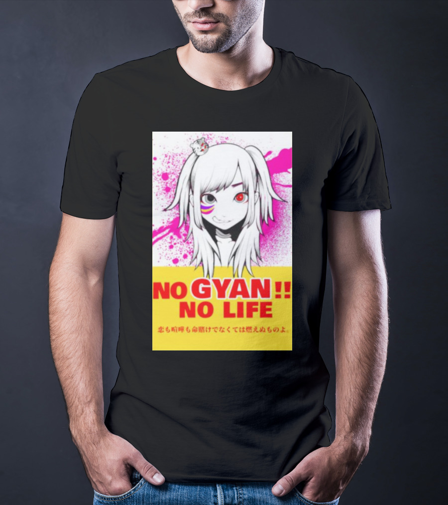 No Gyan No Life Manga Art With Cute Girl And Splatter Background T-Shirt