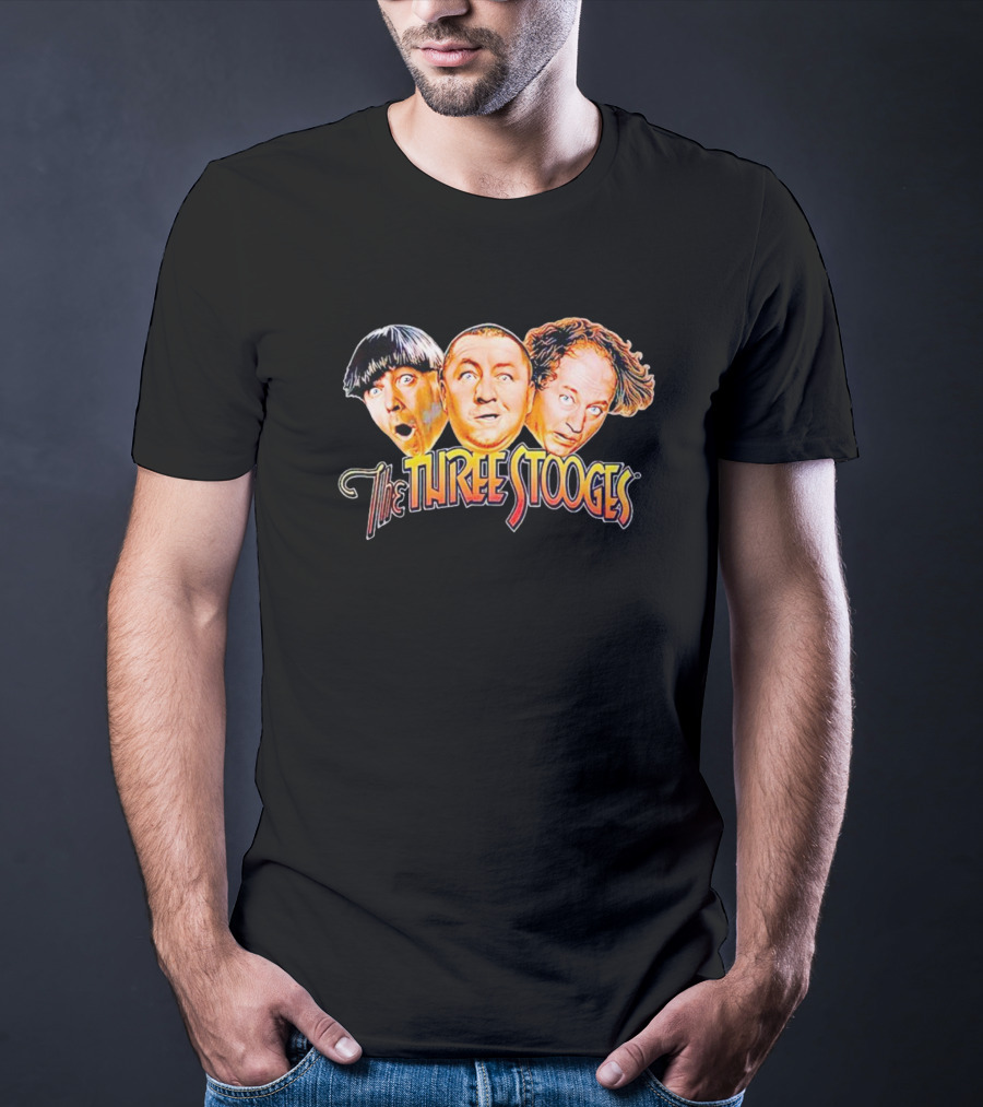 The Three Stooges Classic Comedy Trio Faces T-Shirt