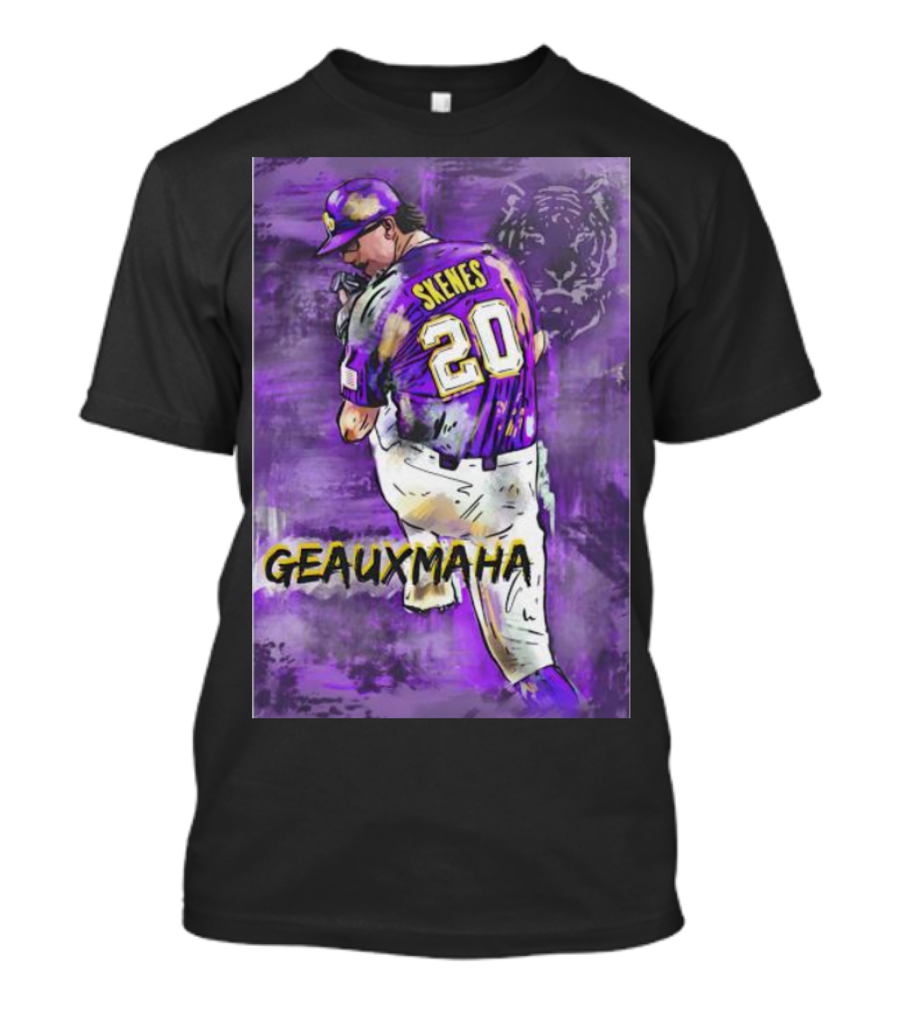 Paul Skenes 20 Geauxmaha LSU Tigers Baseball T-Shirt