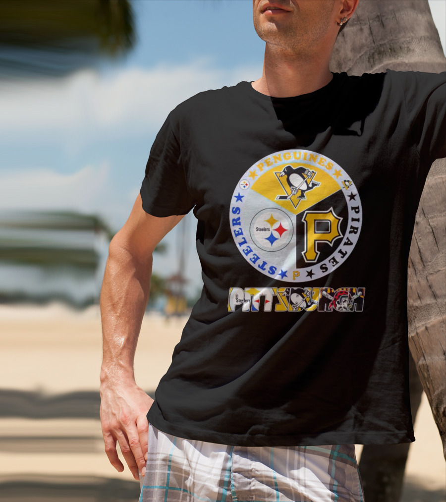 Steelers Penguins Pirates Pittsburgh Circle T-Shirt