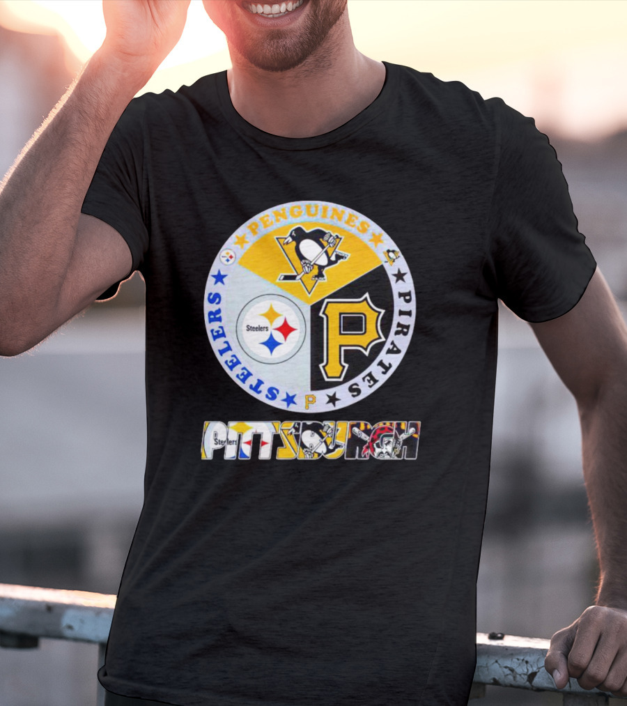 Steelers Penguins Pirates Pittsburgh Circle T-Shirt