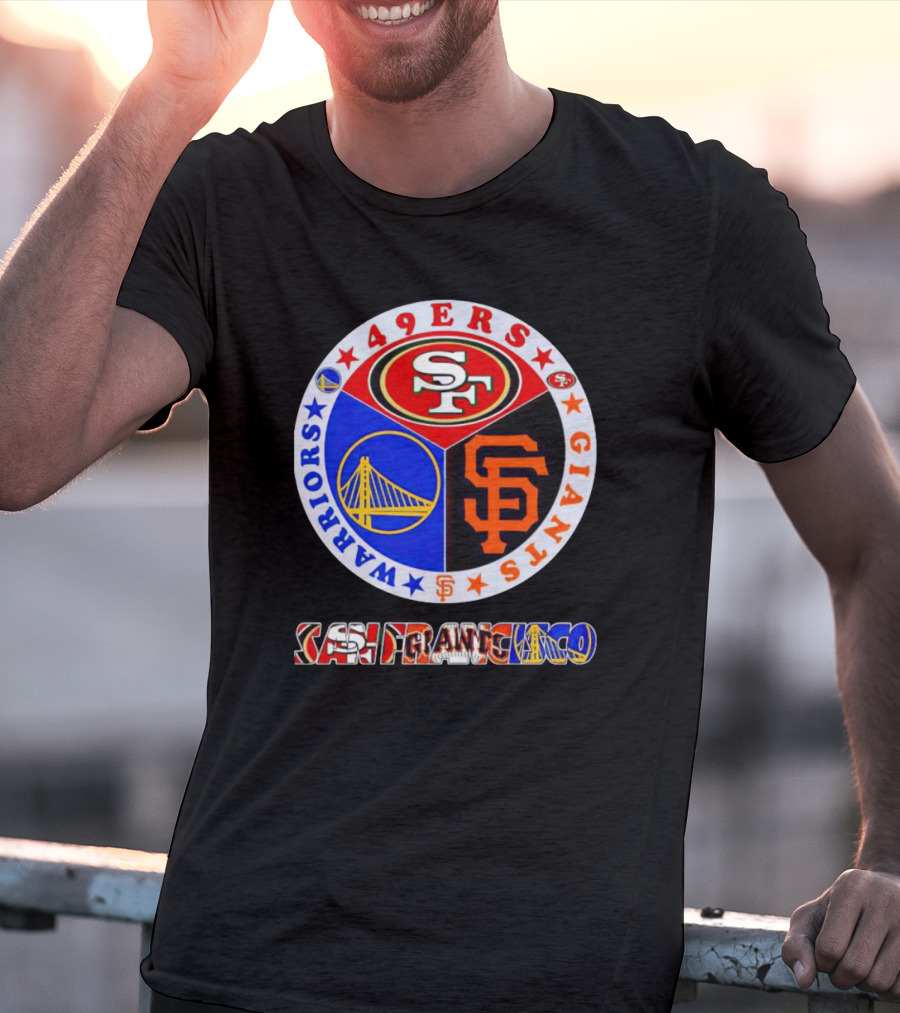 San Francisco 49ers Giants Warriors Logos Circle T-Shirt