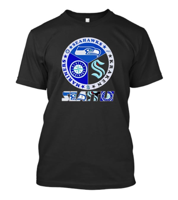 Seattle Seahawks Mariners Kraken Sports T-Shirt