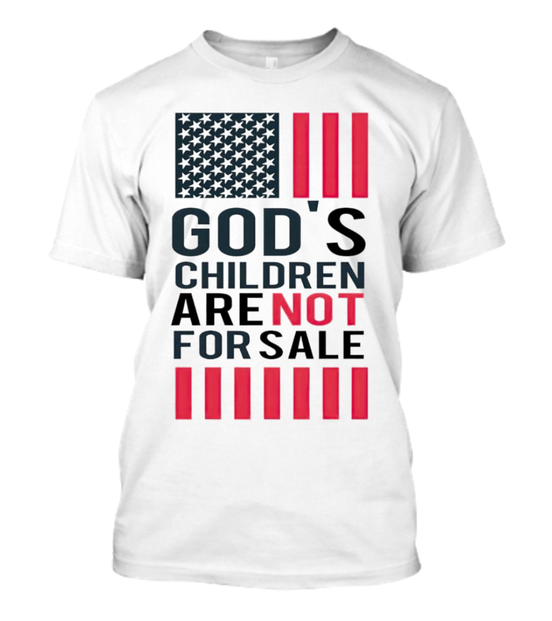 God's Children Are Not For Sale American Flag Stripes T-Shirt
