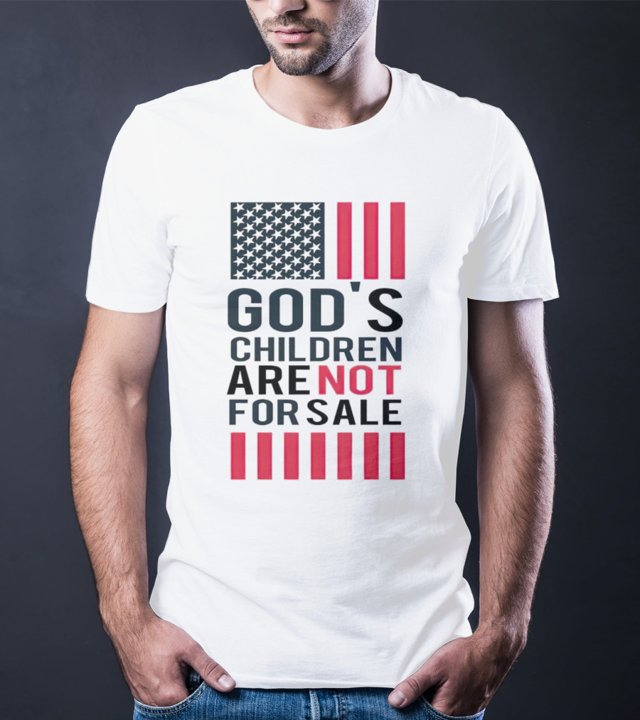 God's Children Are Not For Sale American Flag Stripes T-Shirt