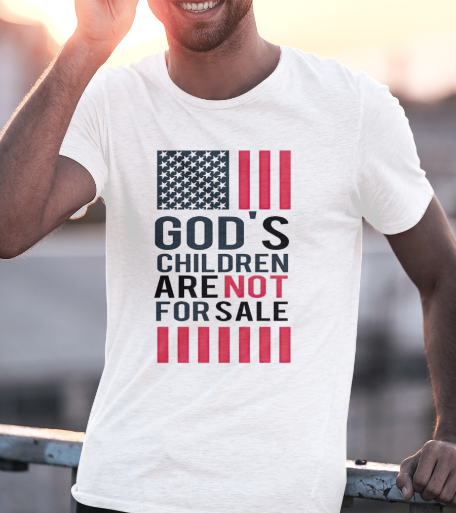 God's Children Are Not For Sale American Flag Stripes T-Shirt