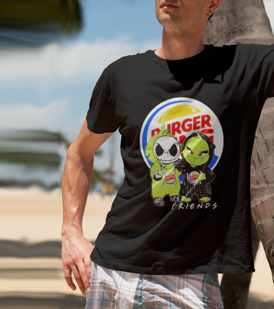 Burger King Friends Jack Skellington Grinch Collaboration T-Shirt