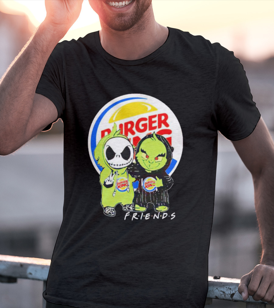 Burger King Friends Jack Skellington Grinch Collaboration T-Shirt