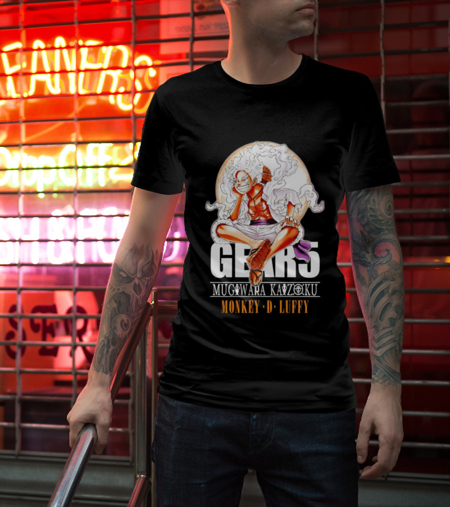 One Piece Monkey D. Luffy Gears Mugiwara Kaizoku T-Shirt