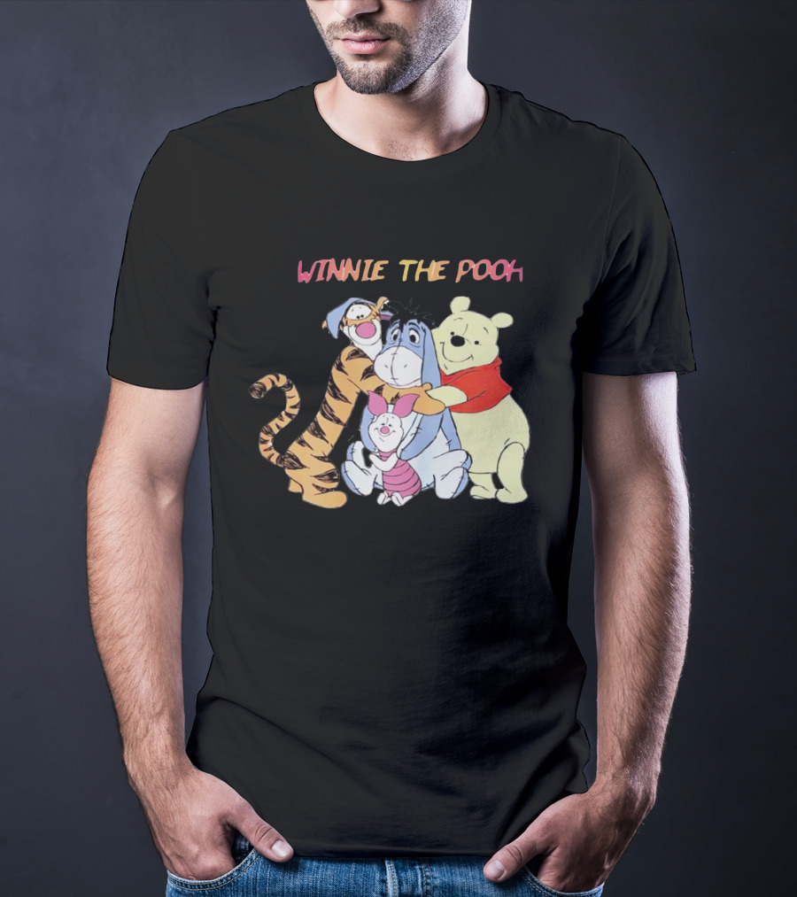 Winnie The Pooh Tigger Eeyore Piglet Hug Friends T-Shirt