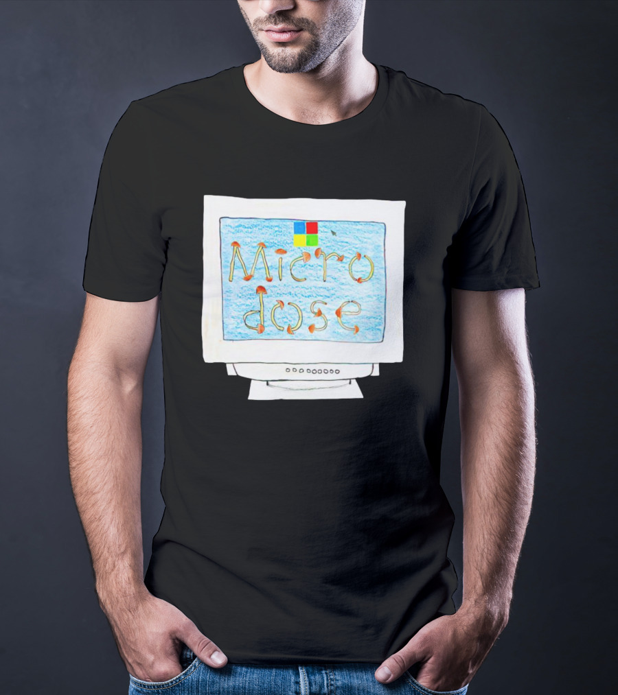 Dave Portnoy Microdose Retro Computer Monitor T-Shirt