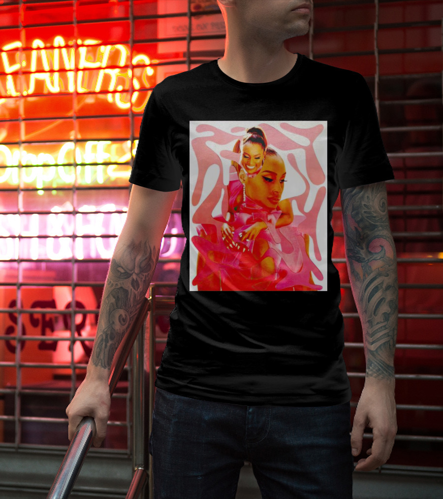 Issa Rae Barbie In Pink Abstract T-Shirt