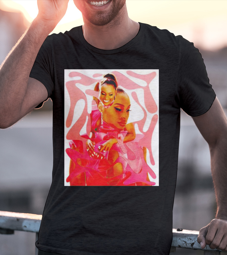 Issa Rae Barbie In Pink Abstract T-Shirt