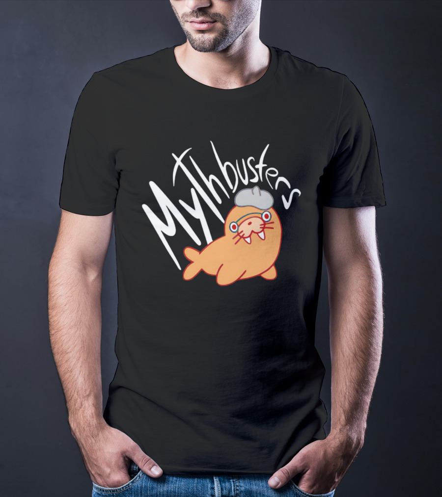 Mythbusters Cute Cartoon Walrus With Glasses And Hat T-Shirt