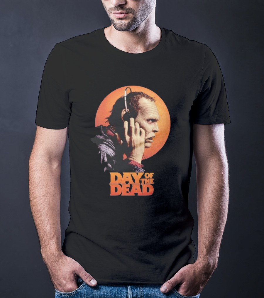 Day Of The Dead Bub Listening With Headphones T-Shirt