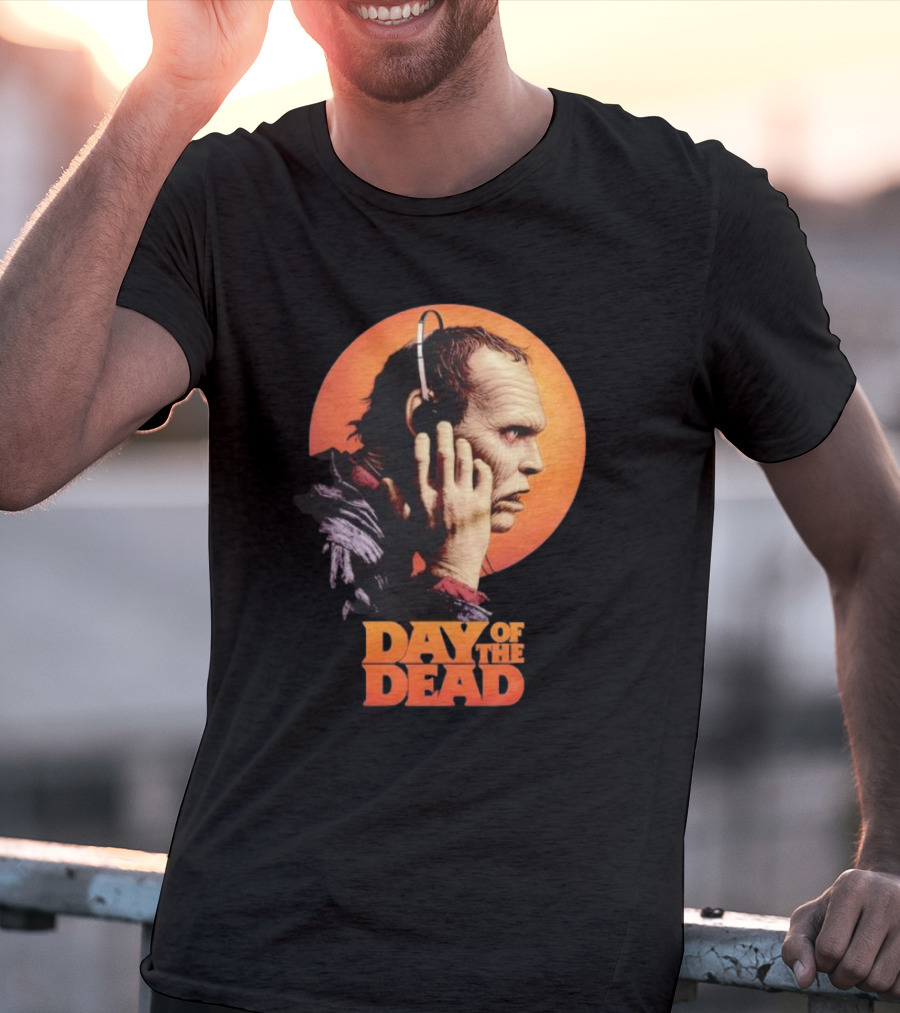 Day Of The Dead Bub Listening With Headphones T-Shirt