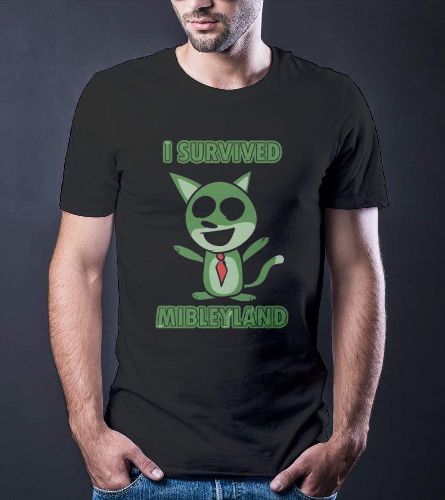 I Survived MibleyLand Funny Green Cartoon Character T-Shirt