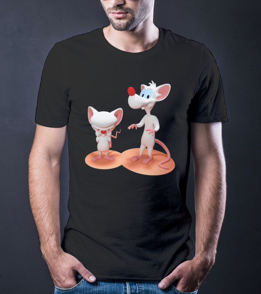 Pinky And The Brain Cartoon Characters Retro Animation Duo T-Shirt