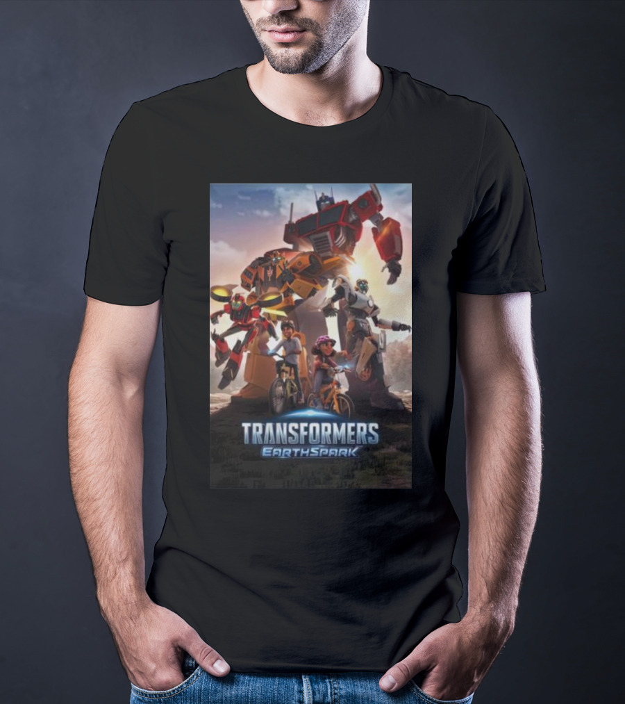 Transformers Earthspark Optimus Prime And Friends Adventure Scene T-Shirt