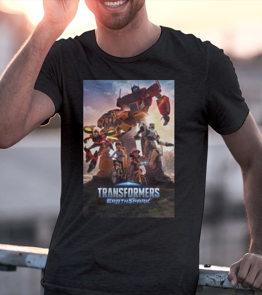Transformers Earthspark Optimus Prime And Friends Adventure Scene T-Shirt