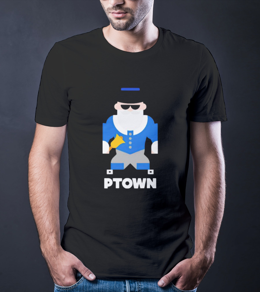 PTOWN Crier With Blue Jacket And Bell T-Shirt