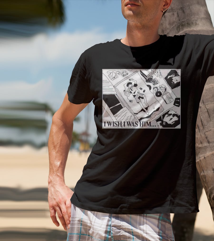 I Wish I Was Him Bedroom Anime Manga Scene T-Shirt