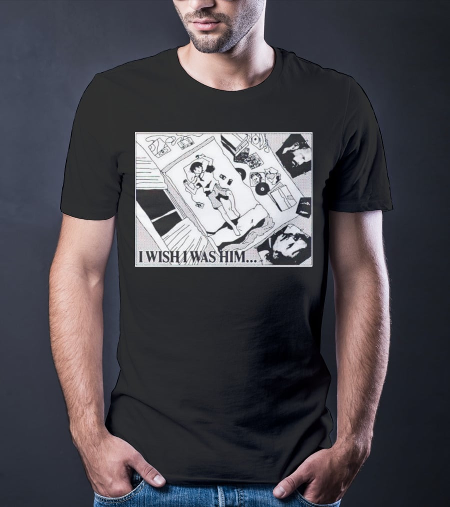 I Wish I Was Him Bedroom Anime Manga Scene T-Shirt