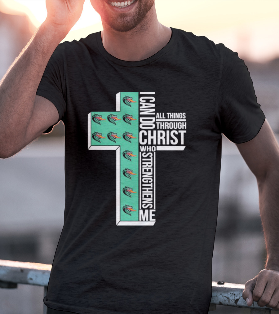 UAB Blazers Cross I Can Do All Things Through Christ Who Strengthens Me T-Shirt