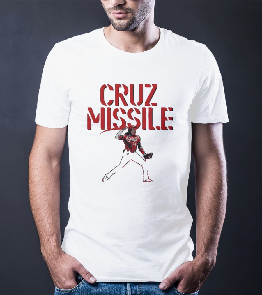 Cruz Missile Elly De La Cruz Cincinnati Reds 44 Pitching T-Shirt