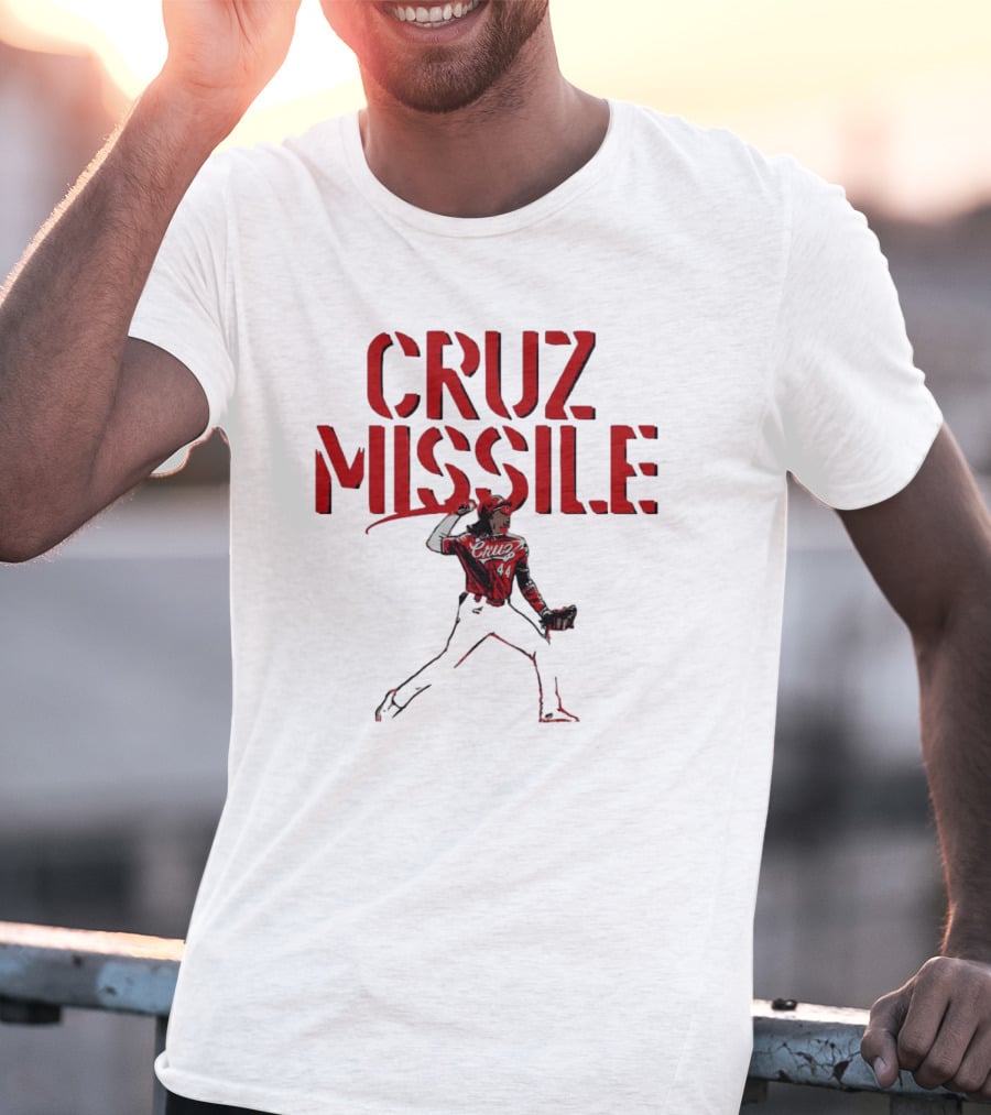 Cruz Missile Elly De La Cruz Cincinnati Reds 44 Pitching T-Shirt