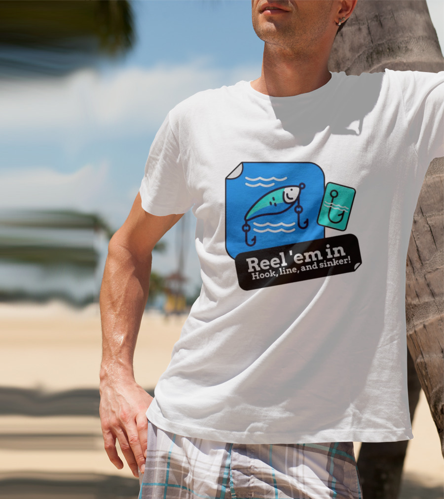 Reel 'em In Hook Line And Sinker Fishing Lure Iconic T-Shirt