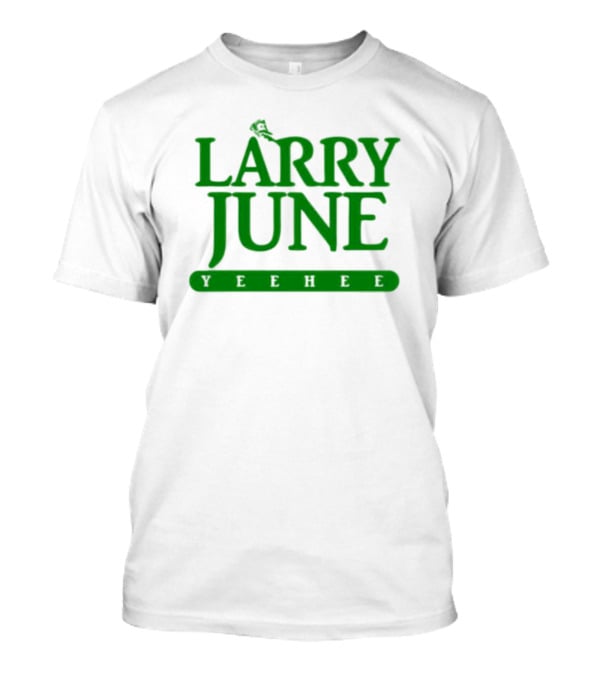 Larry June Yeehee Green Text T-Shirt