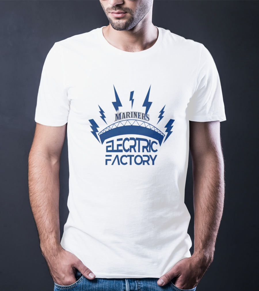 Mariners Electric Factory Lightning Bolts And Arch T-Shirt
