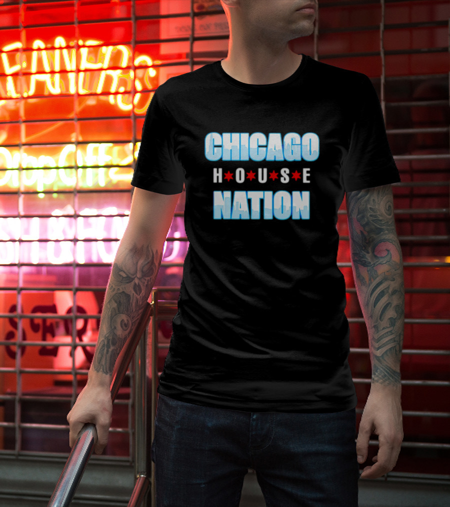 Chicago House Nation Skyline Stars T-Shirt