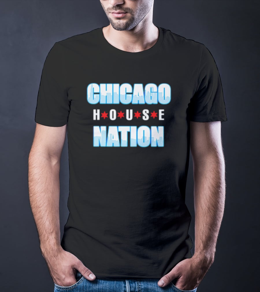 Chicago House Nation Skyline Stars T-Shirt