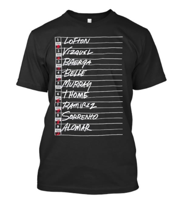 Cleveland Summer Of ’95 Lineup Lofton Vizquel Baerga Belle Murray Thome Ramirez Sorrento Alomar T-Shirt