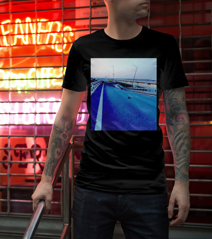 Crimean Kerch Bridge Partial Collapse Scene T-Shirt