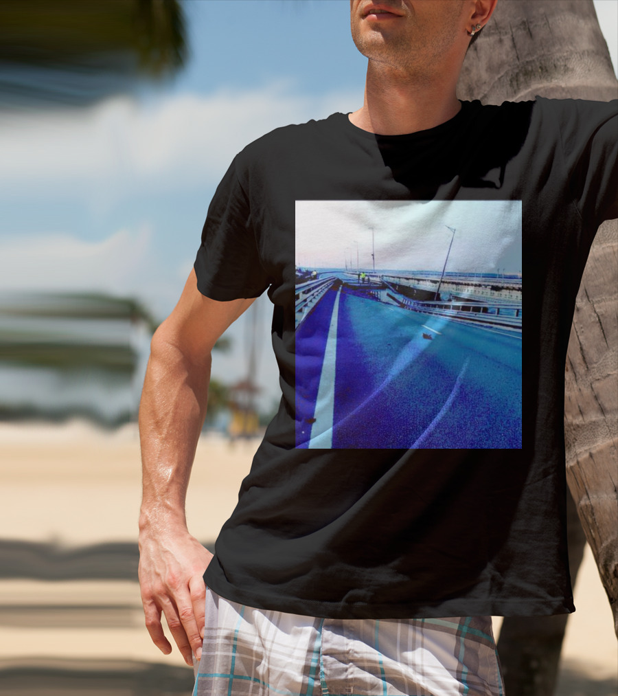 Crimean Kerch Bridge Partial Collapse Scene T-Shirt