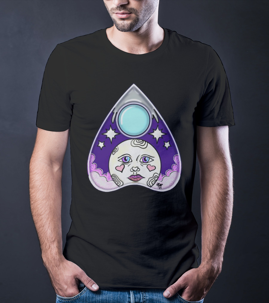 Moon Planchette Stars Face Heart Eyes T-Shirt