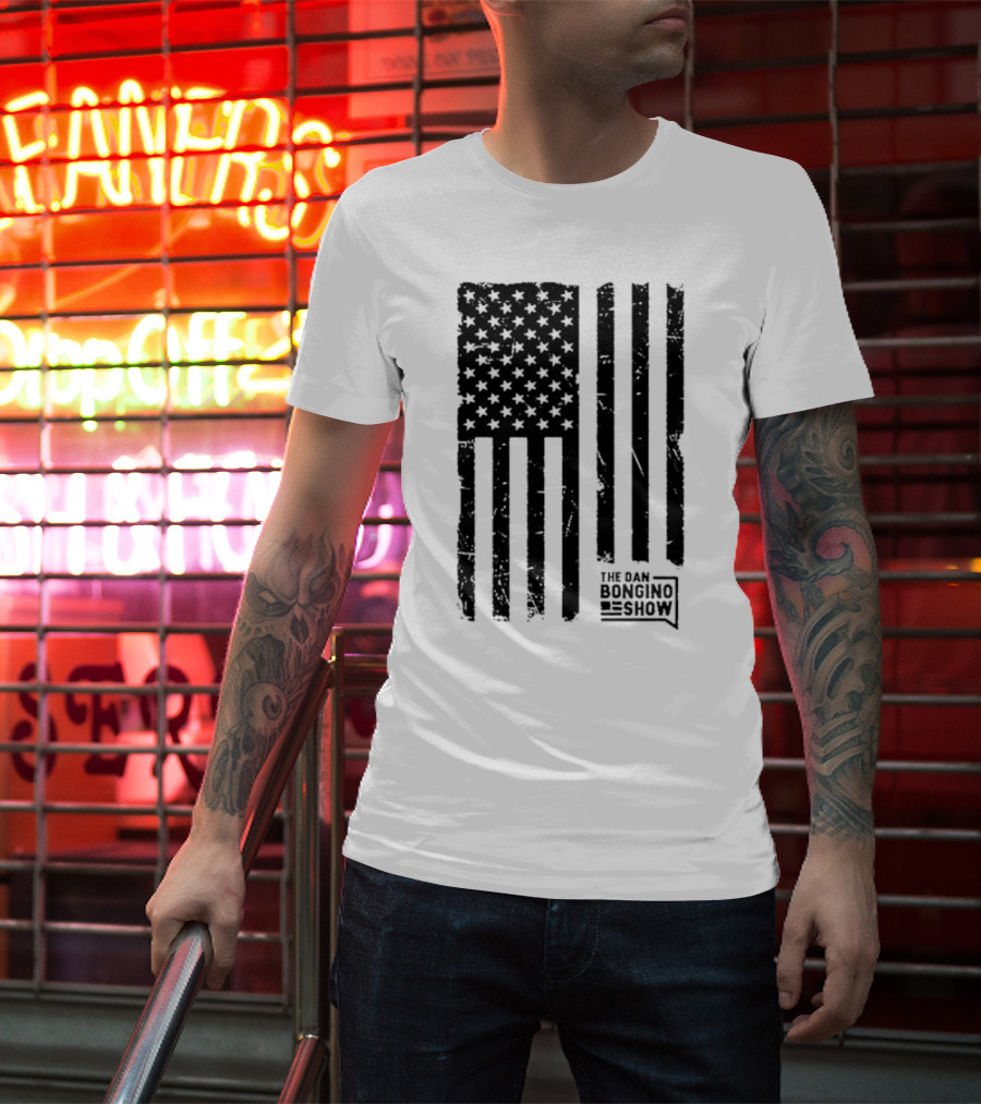 The Dan Bongino Show Distressed American Flag T-Shirt