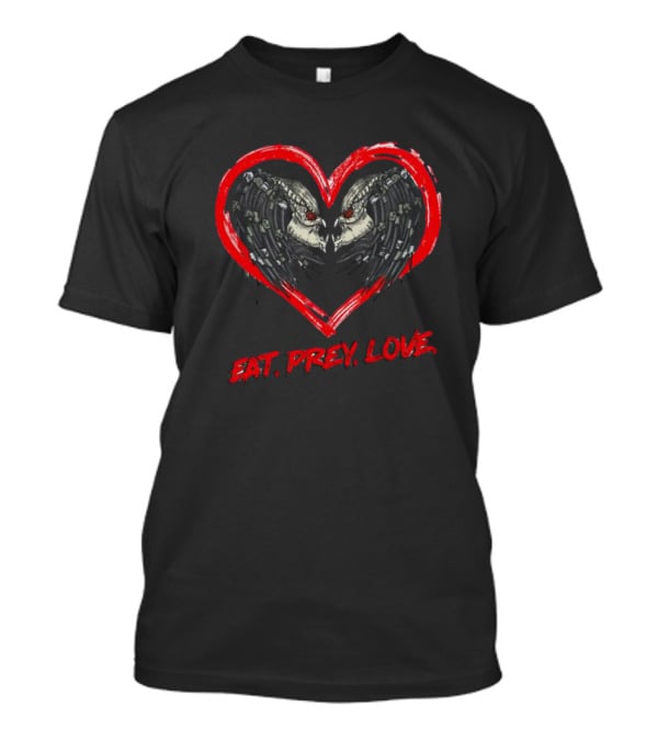 Eat Prey Love Heart Predator Owl T-Shirt