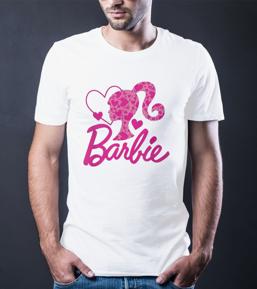 Barbie Heart Silhouette Pink T-Shirt