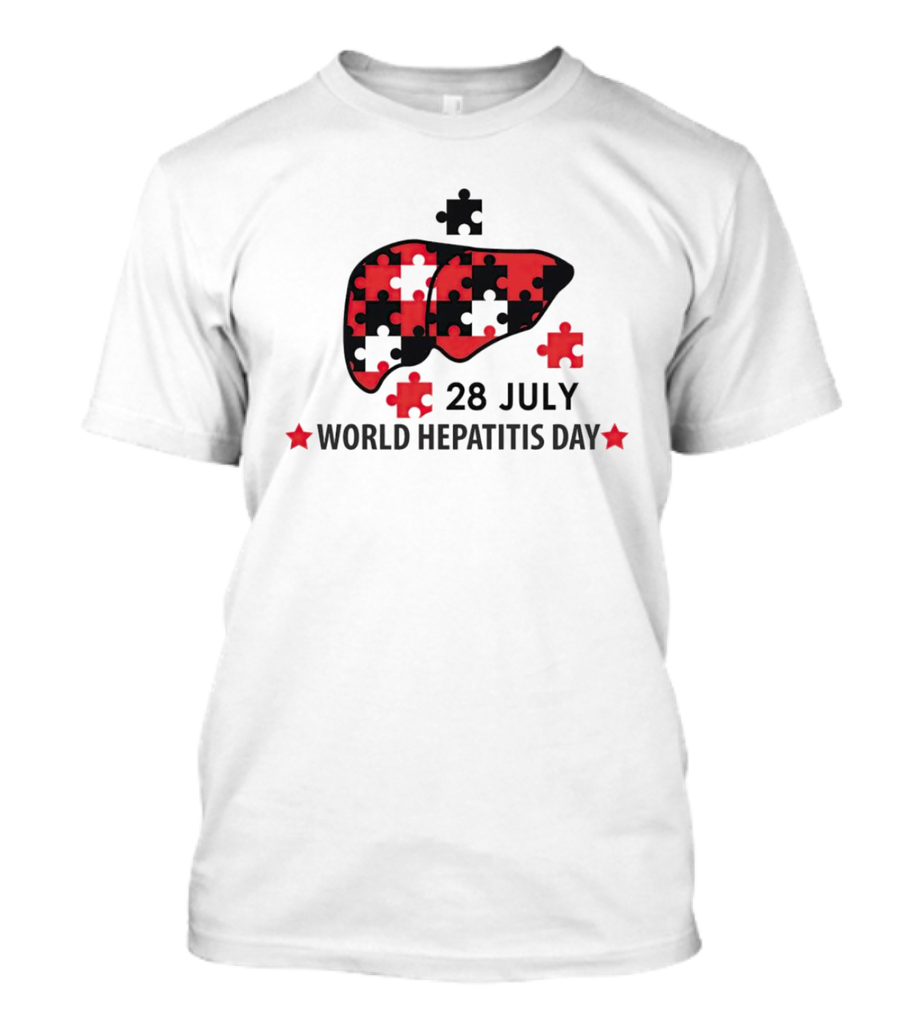 28 July World Hepatitis Day Liver Puzzle Awareness T-Shirt