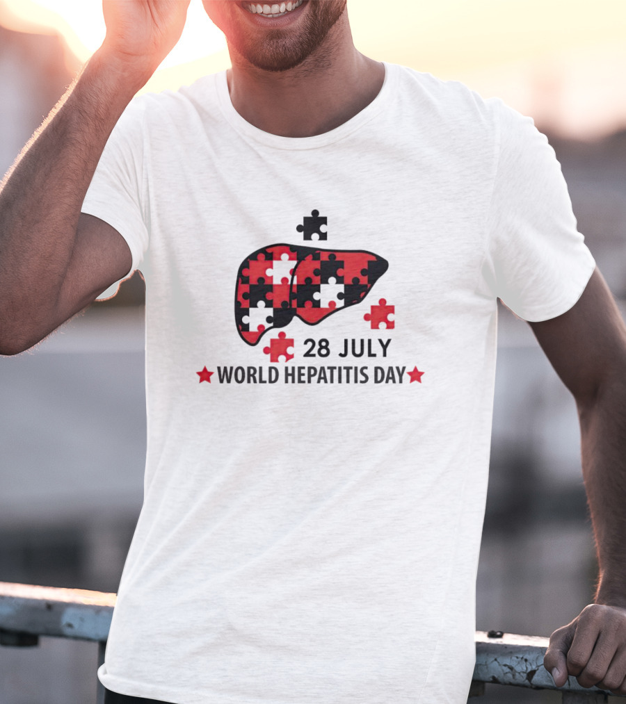 28 July World Hepatitis Day Liver Puzzle Awareness T-Shirt
